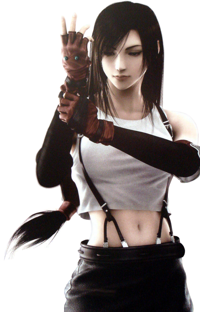 Tifa Png - Final Fantasy Vii Tifa Lockhart Cosplay Wig (752x1062), Png Download