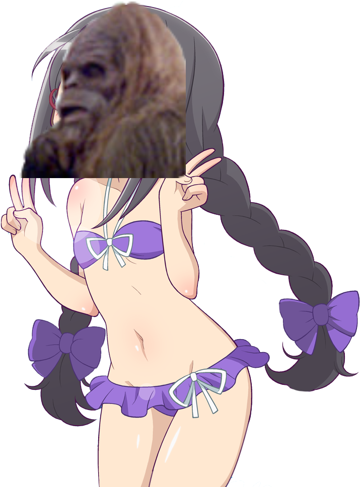 Spamming Monkey In A Bikini - Spamming (791x967), Png Download