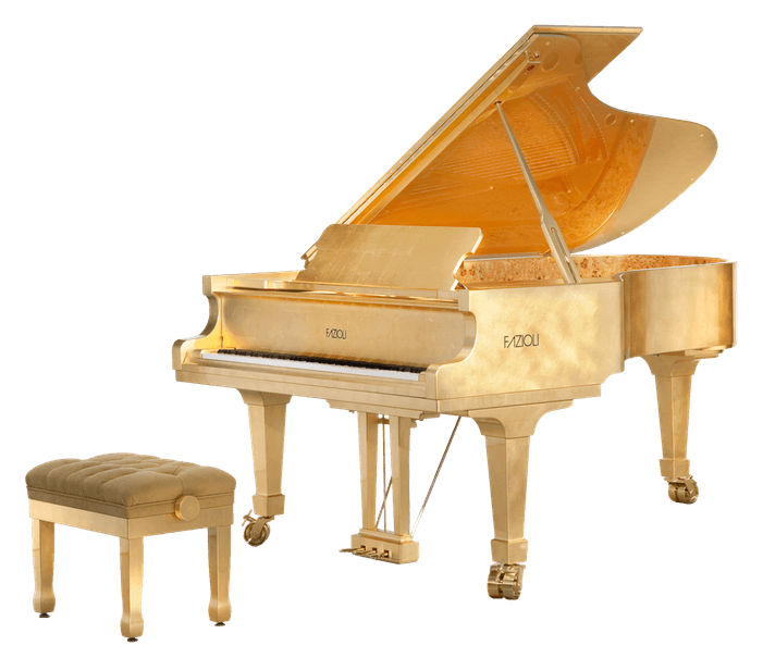 The Fazioli Gold Leaf Grand Piano - Fazioli Gold (700x700), Png Download