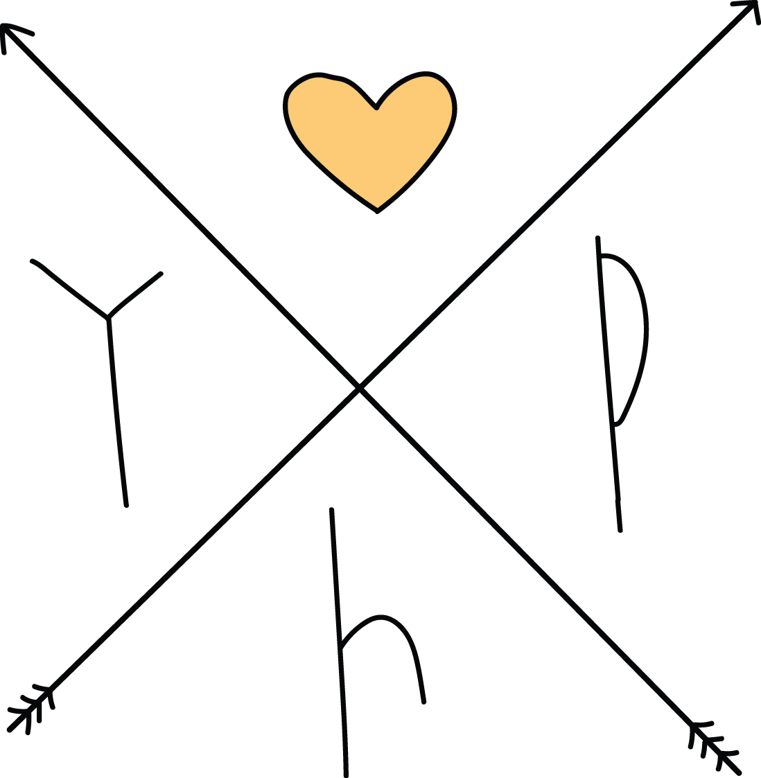 Yellow Heart Logo - Heart (1098x1123), Png Download