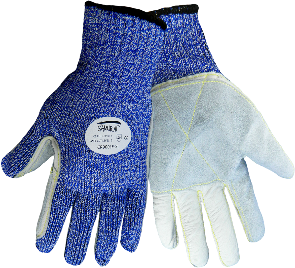 Samurai Cr900lf Hdpe With Premium Cowhide Leather Face, - Global Glove Samurai Cr900lf Cut-resistant Gloves Cr900lf, (1200x1200), Png Download