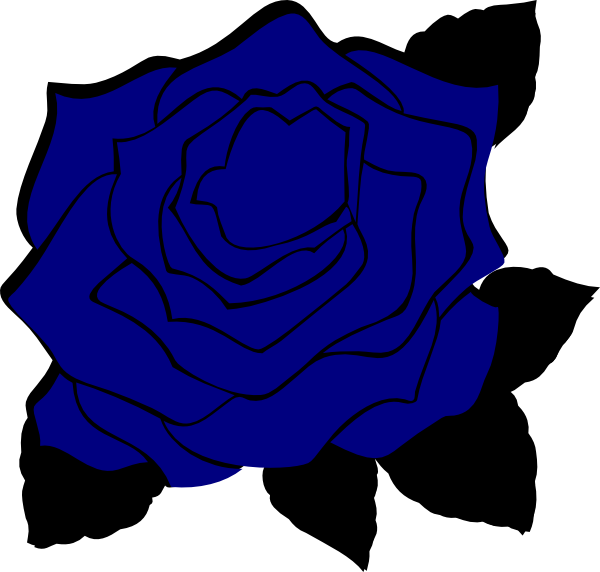 Blue Rose Clipart (600x572), Png Download