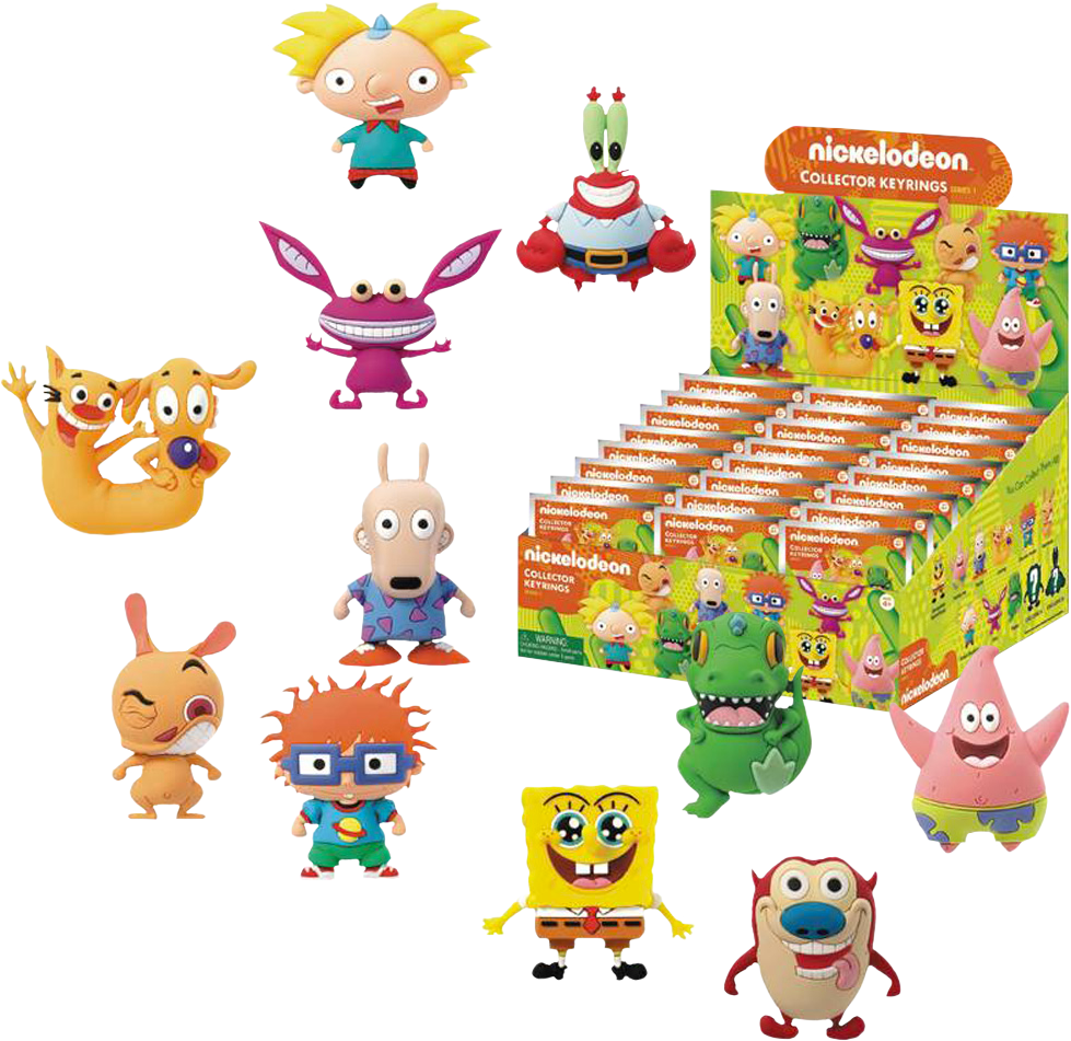 Nickelodeon - Nickelodeon Classic Series 1 3d Foam Key Ring Blind (979x951), Png Download