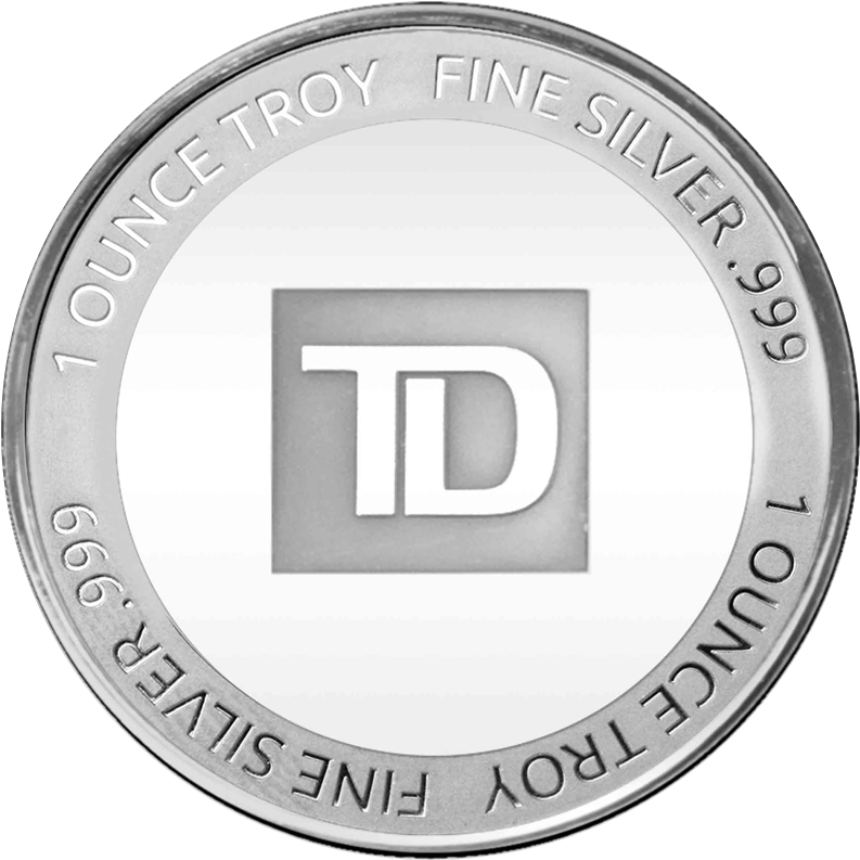 Td Silver Round - Silver (800x800), Png Download