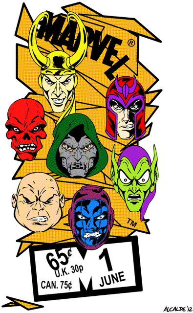 Pablo Alcalde Fernandez - Red Skull Dr Doom Team Up (505x640), Png Download