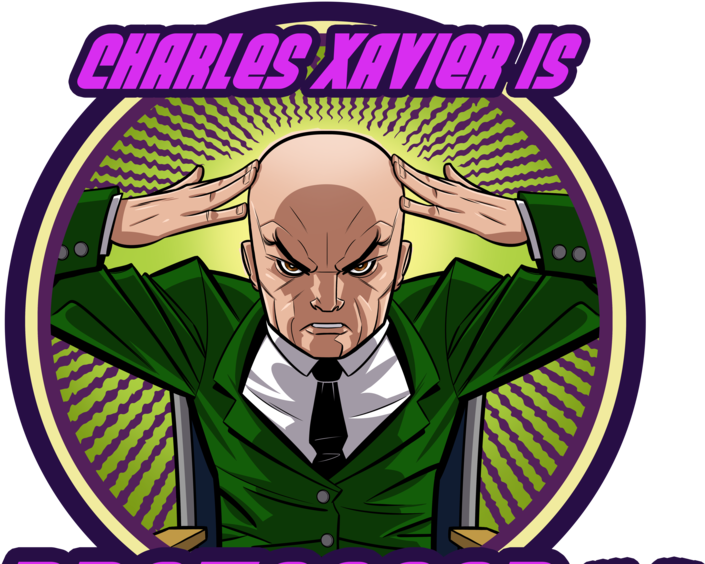 Professor X Vintage Character 70s Retro Xmen Comics - Professor X (800x600), Png Download