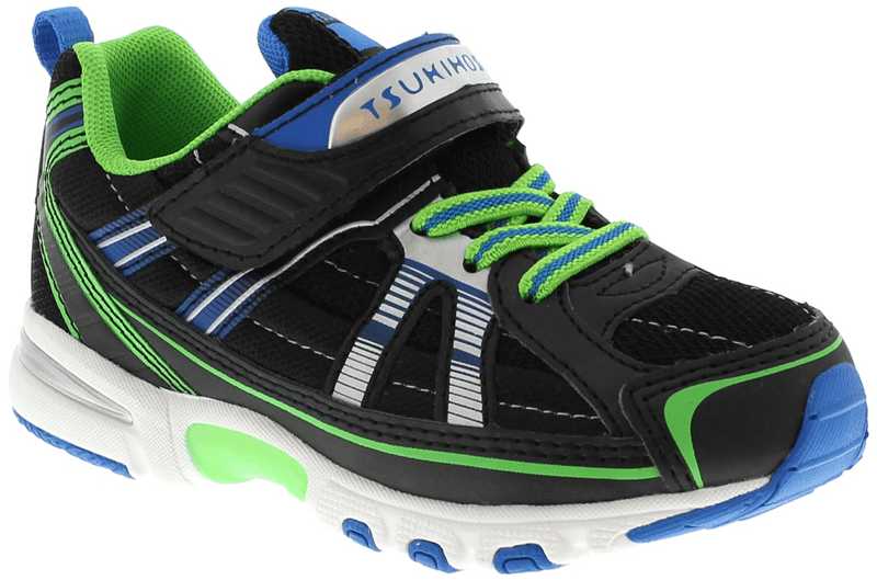 Tsukihoshi Kids Storm Black Green - Shoe (800x800), Png Download