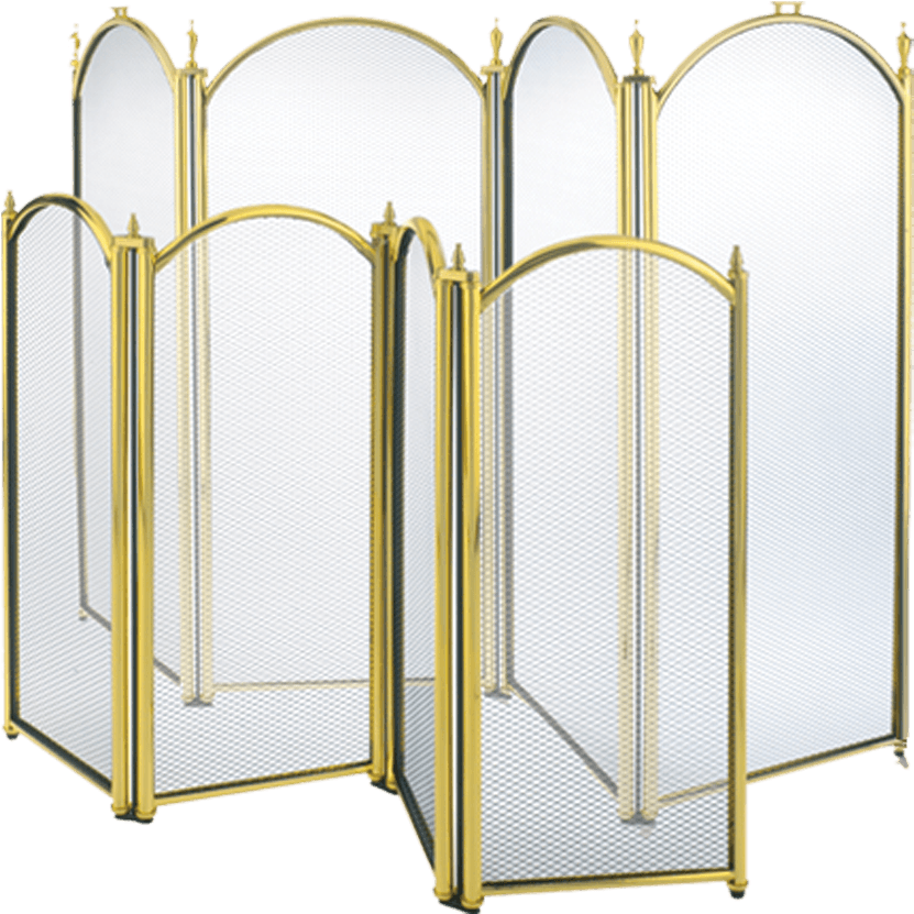4-panel Brass Fire Screen - Stovax 4 Panel Screen Small (1000x1000), Png Download