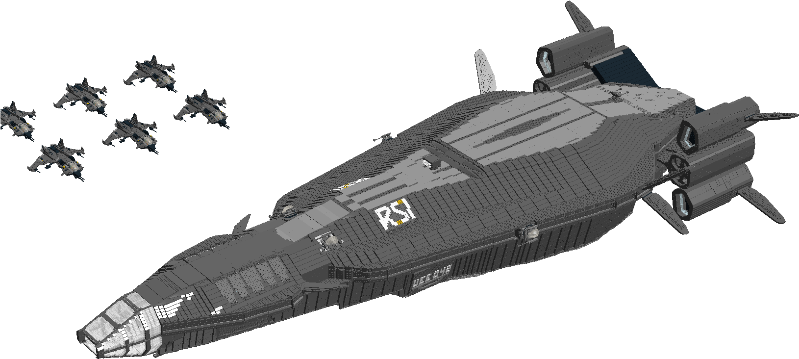 Star Citizen Ship Png Svg Black And White - Capital Ships Star Citizen (1676x924), Png Download