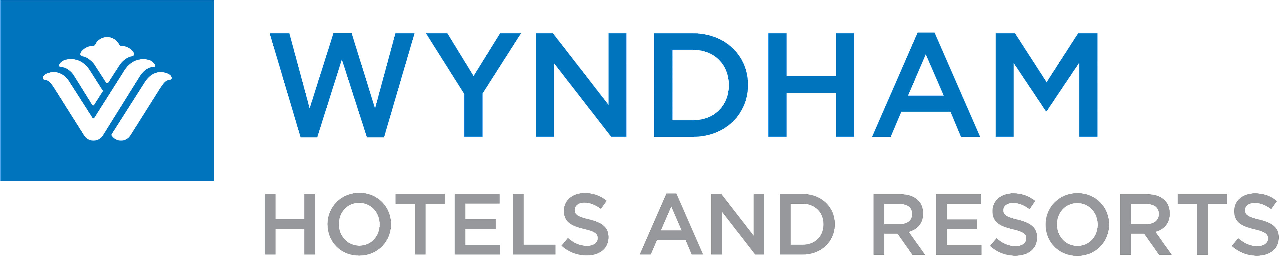 "with Blue Triangle, Microsoft Store Drove 25% More - Wyndham Hotels Logo Png (4286x966), Png Download
