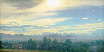 “denver Mountain Sunset” Canvas - Sunset (600x600), Png Download