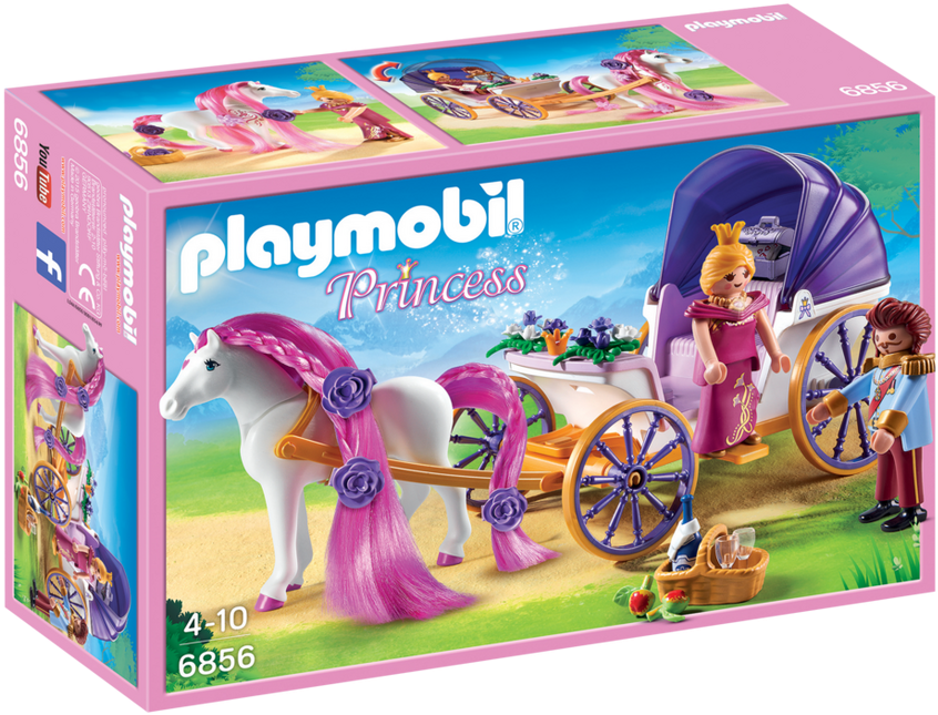 Playmobil Royal Couple With Carriage (940x658), Png Download