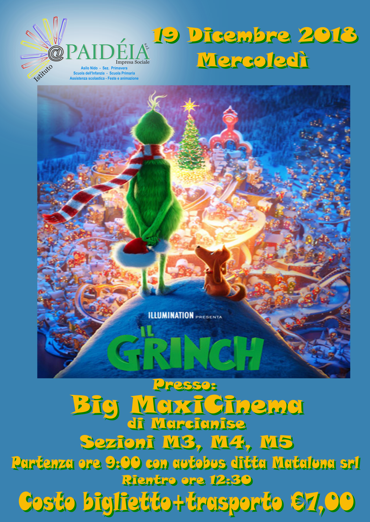 Click To Enlarge Image Volantino Film Grinch (1227x1731), Png Download