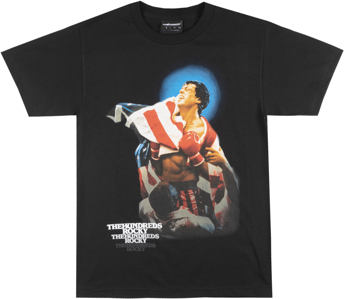 The Hundreds Rocky Balboa America T-shirt Mens Exclusive - Hundreds Rocky (1140x991), Png Download