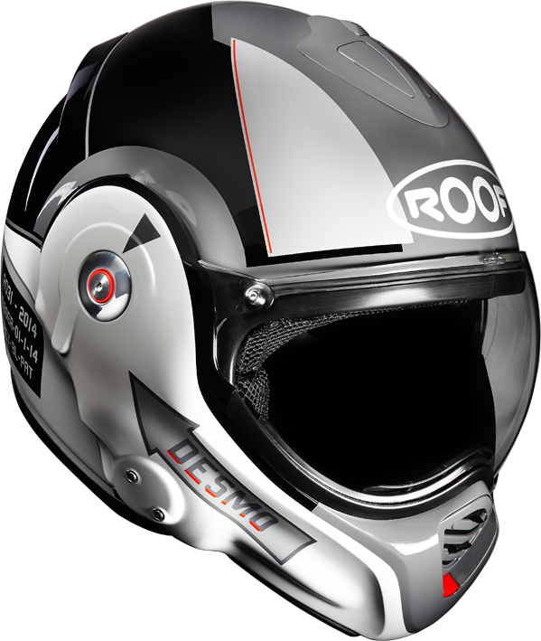 Roof Desmo Pilot Helmet - Roof Desmo Pilot Grey (599x709), Png Download