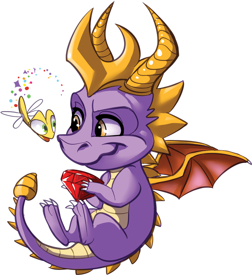 Spyro Keychain (1018x1018), Png Download