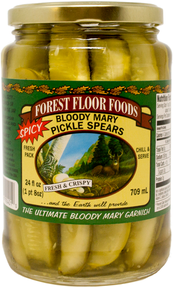 Forest Floor Bloody Mary Pickle Spears - Forest Floor Foods Bloody Mary Pickle Spears - 24 0z. (1000x1000), Png Download