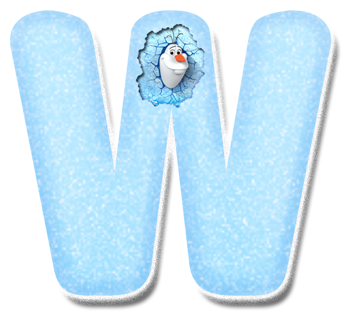 B *✿* Frozen Font, Creative Lettering, Lettering Ideas, - Disney Frozen Muursticker - Olaf De Sneeuwpop - 43 (667x607), Png Download