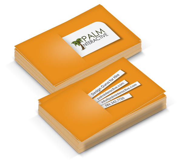 Palm Card Mock Up - Mockup Business Card Png (600x544), Png Download