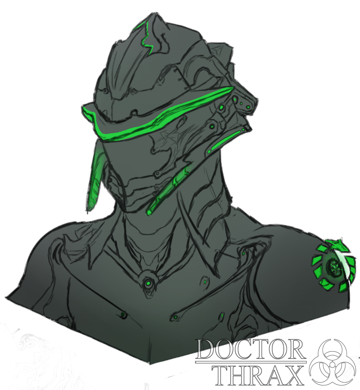 Quick Bust Of Oroborotheninja's Genji Volt, Logo And - Logo (1200x1300), Png Download