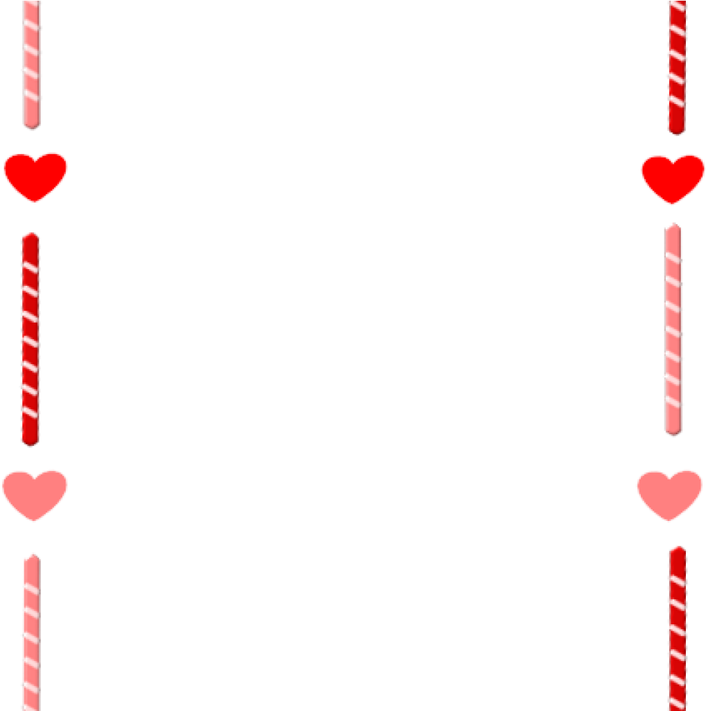 Border spacing. Valentine's Day border PNG.