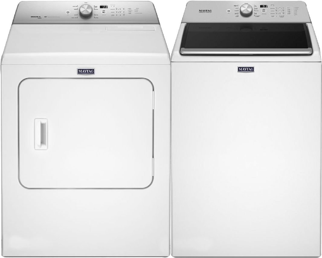 Laundry Pairs Home Kitchen In Sacramento Ca - Maytag 7.0 Cu. Ft. Dryer With Rapid Dry Cycle In White (1280x1280), Png Download