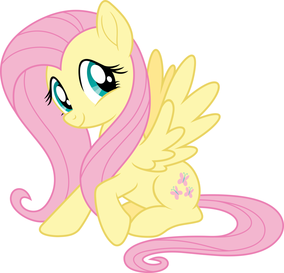 Fluttershy Images Mlp Fim New Fluttershy Happy Vector - My Little Pony The Movie Fluttershy (912x875), Png Download