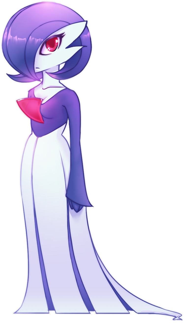 Clothing Hair Woman Purple Mammal Violet Fictional - Violet Gardevoir (749x1312), Png Download