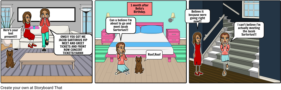 Bella's Birthday - Cartoon (1164x385), Png Download