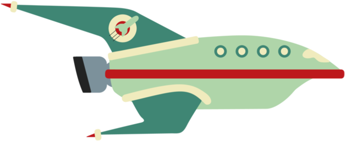 Futurama Png Images Free Download, Bender Png - Futurama Rocket Ship (800x450), Png Download