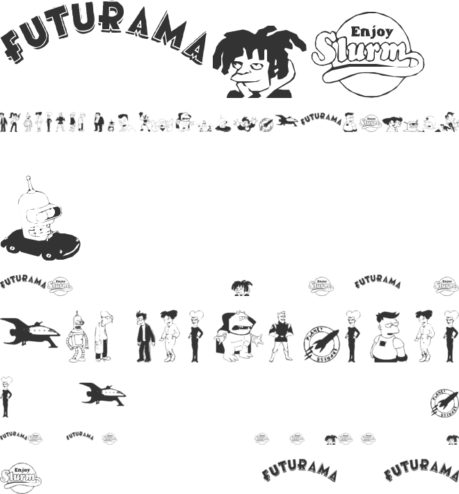 Futurama Dingbats - Amandacooldesigns Futurama Movie Logo Wall Decal Fry (660x711), Png Download