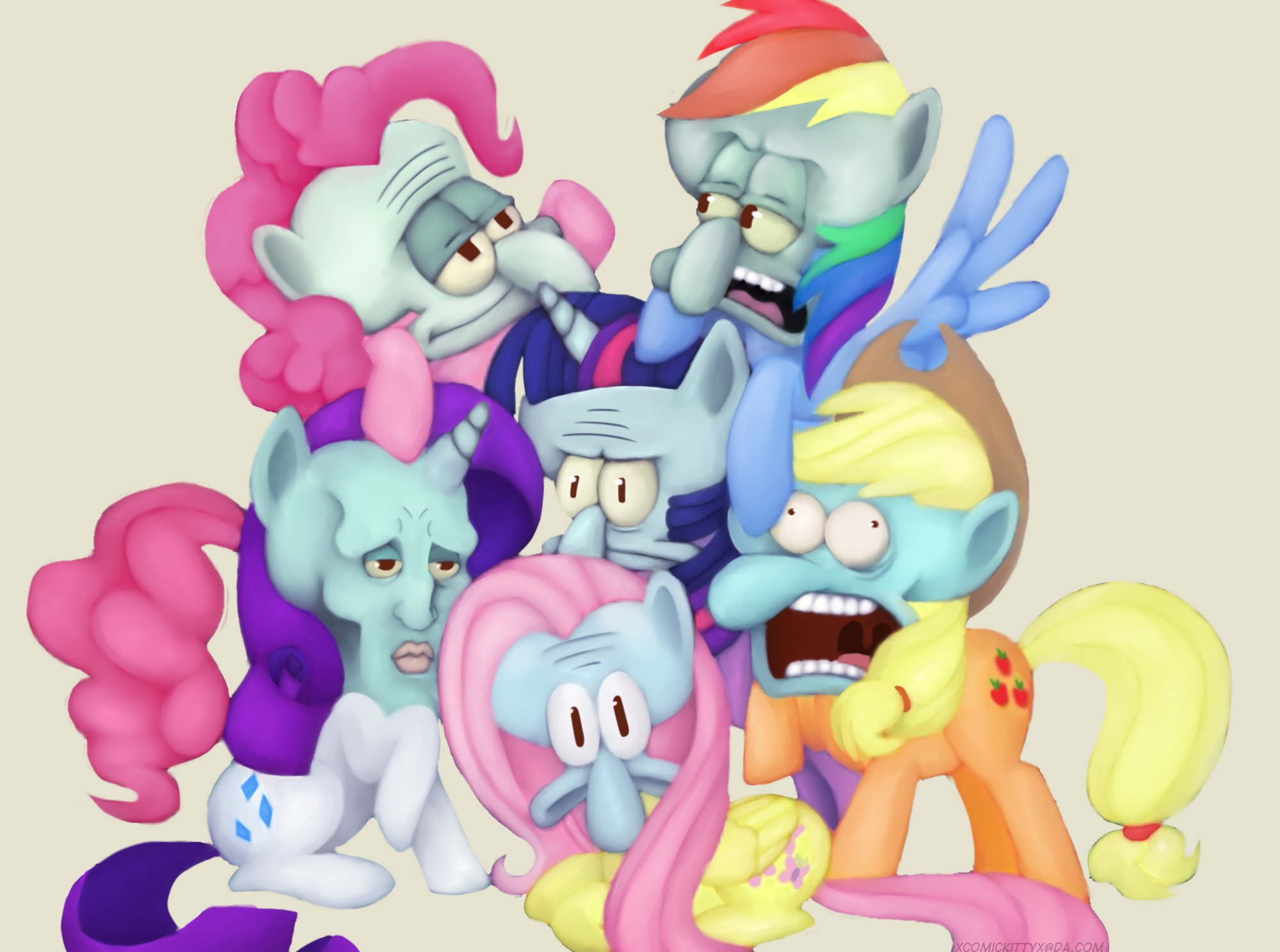 My Little Pony Squidward Face (2000x1488), Png Download