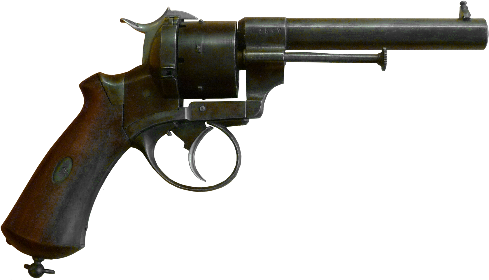 Norwegian Lefaucheux, Blank Bakground - ドイツ リボルバー (1831x1045), Png Download