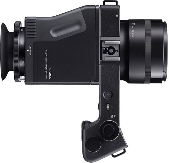 Sigma Dp1 Quattro With Lvf-01 Lcd Viewfinder Kit - Sigma Dp2 Quattro Viewfinder (576x554), Png Download