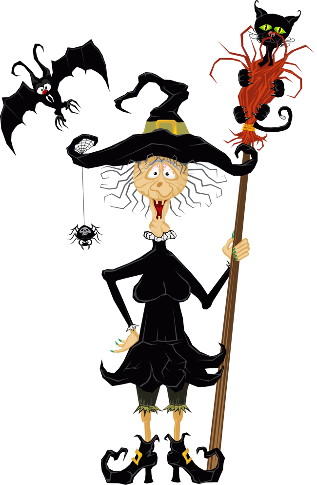 Tubes Halloween Halloween Cards, Holidays Halloween, - Halloween Funny Witch Clip Art (650x994), Png Download
