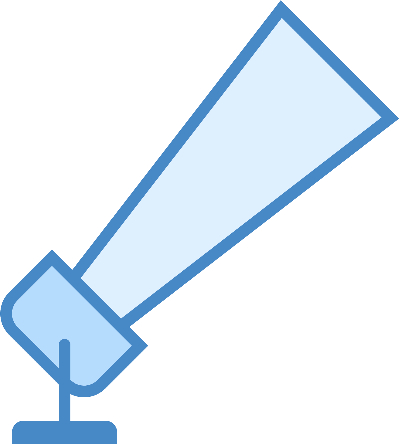 Two Diagonal Lines Are Drawn - Searchlight Icon (1600x1600), Png Download