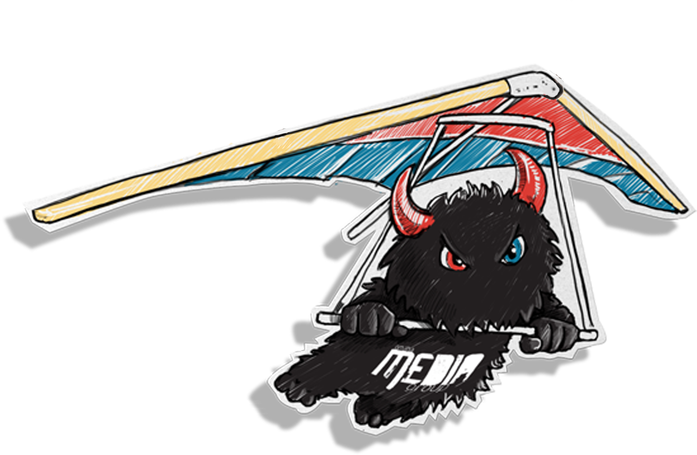 Monster - Helicopter (2398x1641), Png Download