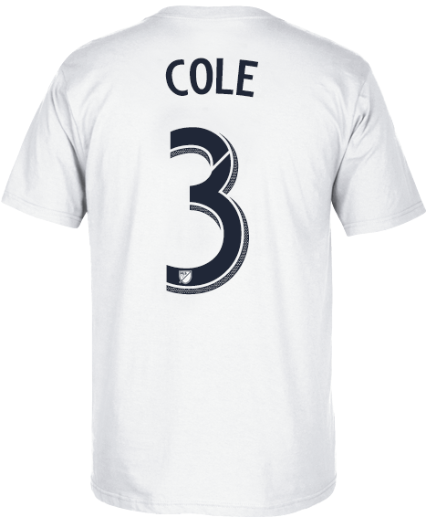 La Galaxy Authentic Home Ashley Cole T-shirt - La Galaxy Home Shirt 2016-17 With Ashley Cole 3 Printing (500x667), Png Download