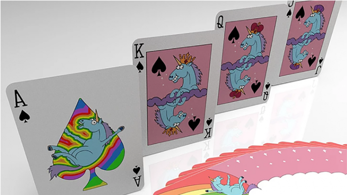 Playing Cards By Handlordz - Rainbow Unicorn Fun Time Playing Cards By Handlordz (700x500), Png Download