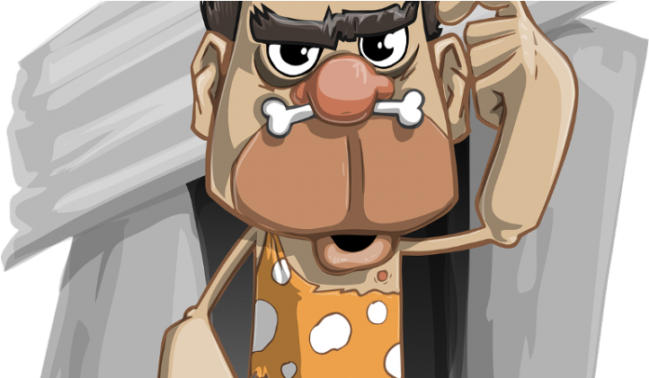 Confused Caveman Cartoon - Caveman Cartoon T Shirt - T-shirt With Caveman (750x420), Png Download