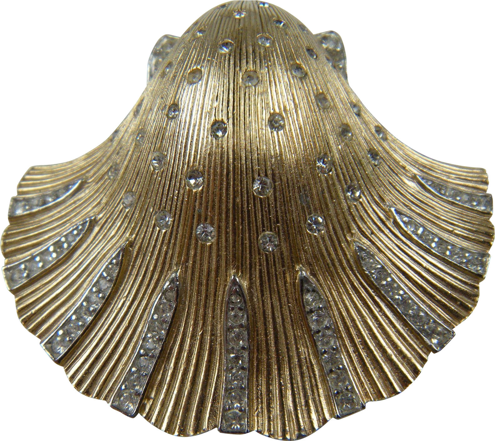 Exquisite Clam Shell Motif Features A Brushed Gold - Wood (1581x1581), Png Download