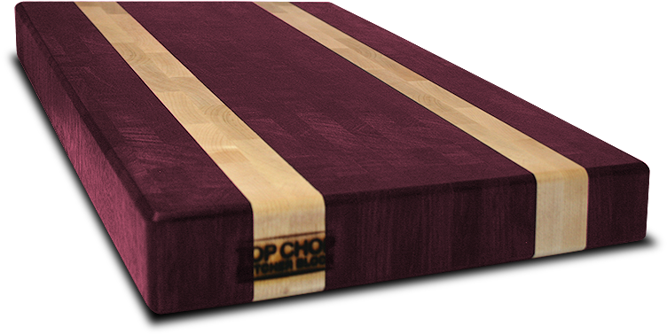 Purple Heart With Maple Blonde Streaks End Grain Butcher (1000x667), Png Download