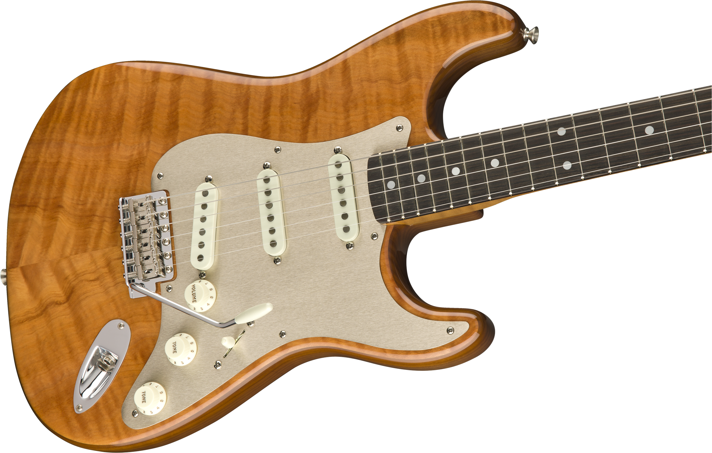 Hover To Zoom - Spalted Maple Guitar Strat (2400x1529), Png Download