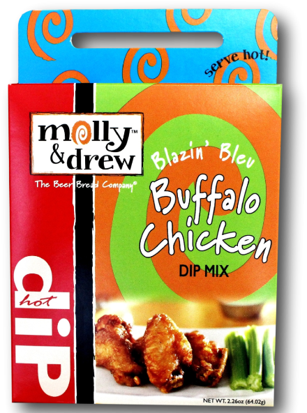 Blazin' Bleu Buffalo Chicken Dip Mix Hot Wings Drenched - Molly & Drew Blazin’ Bleu Buffalo Chicken Hot Dip (600x600), Png Download
