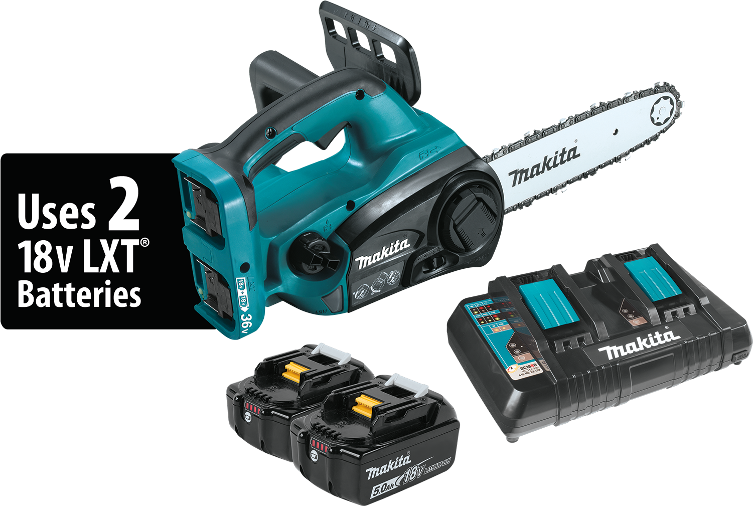 18v X2 Lxt® 12" Chain - Makita Xcu03pt1 (1500x1500), Png Download