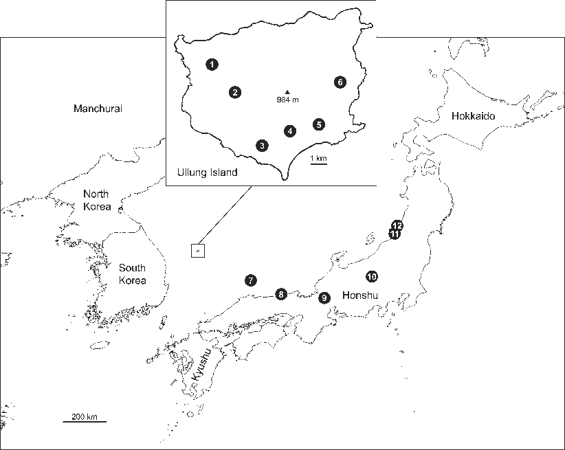 Populations Of Dystaenia Takesimana And D - Dystaenia Takesimana (822x655), Png Download