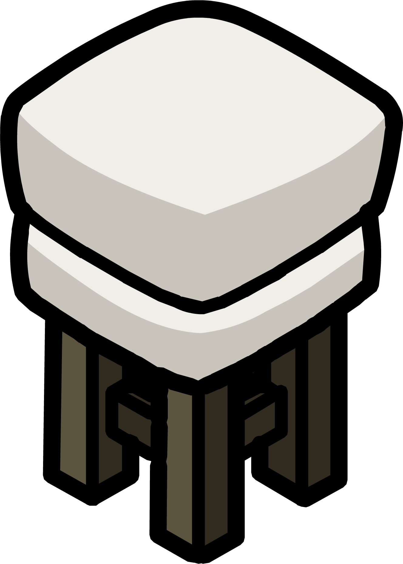 Kitchen Stool - Club Penguin Stool (1328x1860), Png Download