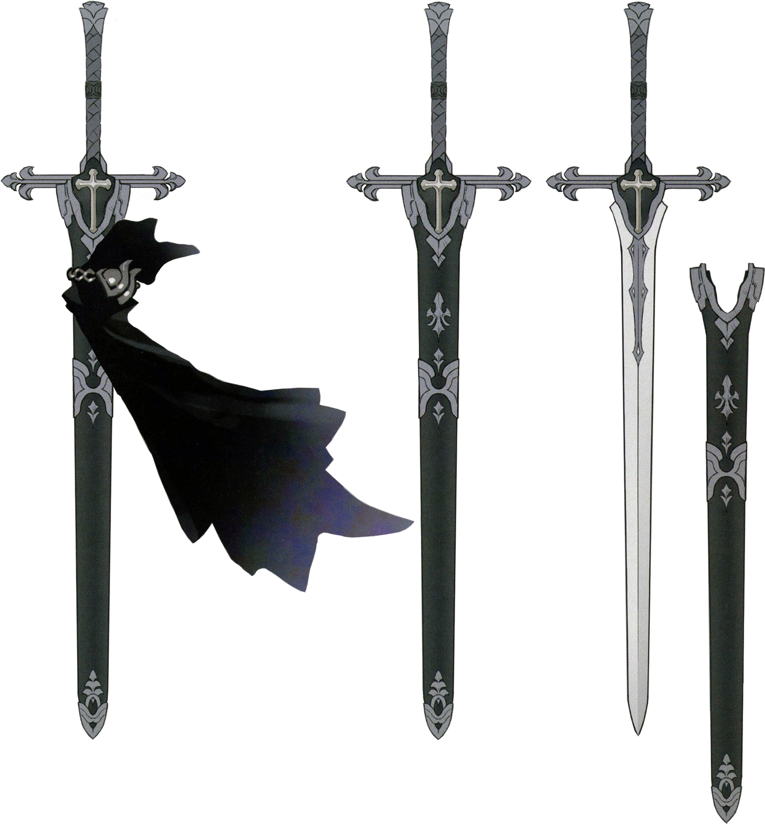 45956859 - >> - Balmung Sword (1540x1680), Png Download