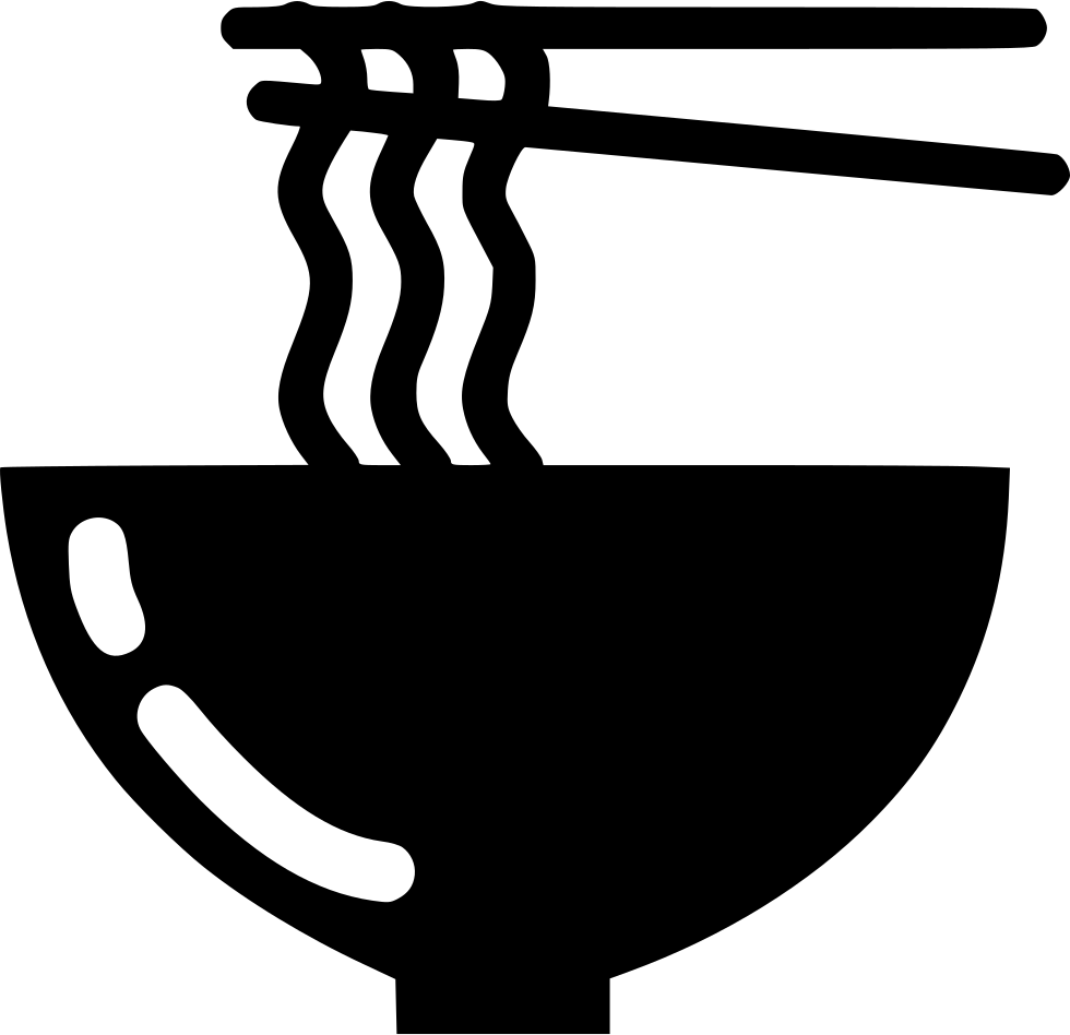 Png File Svg - Noodle Png Black (980x948), Png Download