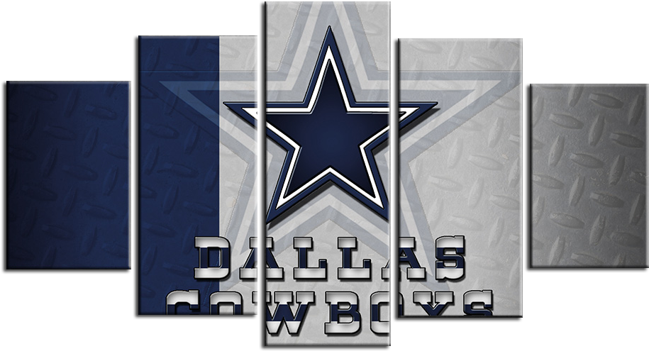 Dallas Cowboys Football Wall Art On Canvas - Dallas Cowboys Framed Canvas (960x960), Png Download